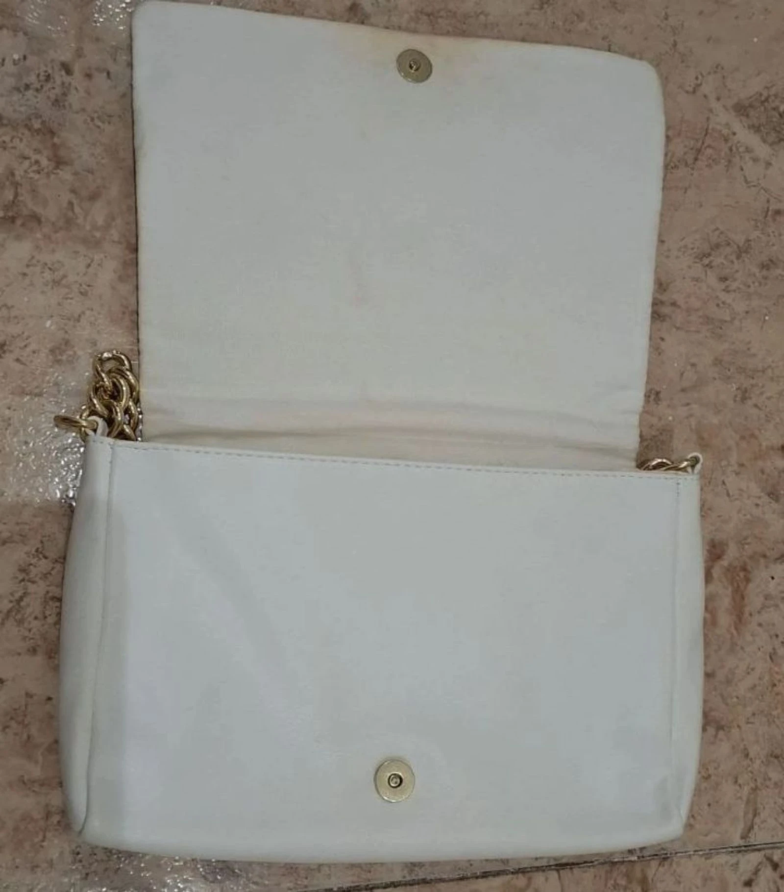 Witte Mickey Mouse tas met gouden ketting + lange riem in vintage stijl limited edition Y2K – photo 4